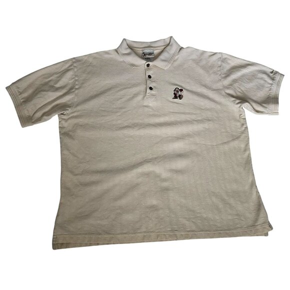 Walt Disney World Herringbone Pattern Embroidered Grumpy Golf Polo Shirt Size XL - Picture 2 of 12